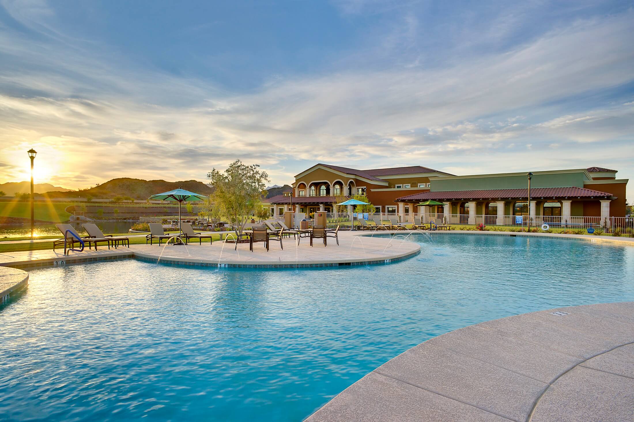 There are multiple resort-style pools at Canta Mia a Phoenix 55+ community