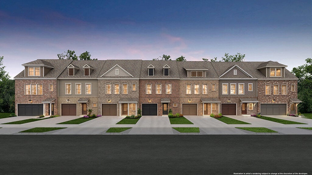 Click image to explore Creekview Townhomes | Image: Exterior rendering of the townhomes