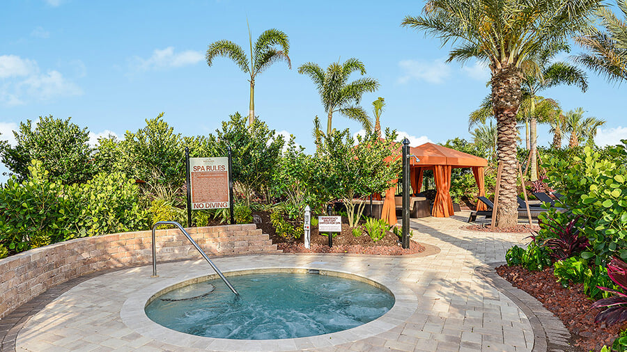 Take a relaxing soak with friends in the Wellness and Amenity Center hot tub