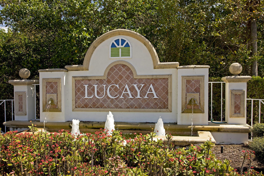 Community sign at Lucaya in Fort Myers