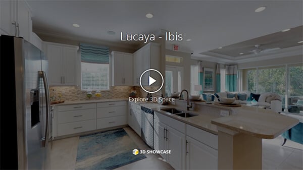 Click on image to view virtual tour of the Ibis floor plan available at Lucaya, Fort Myers, FL.