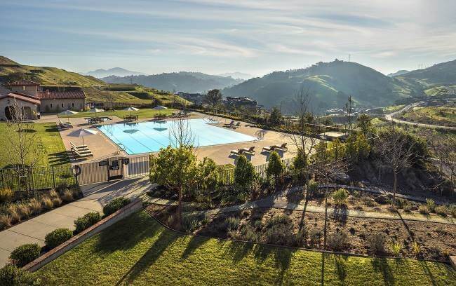 Taylor Morrison at Wilder in Orinda California | Wilder landscape takes you to the Land of Eire | Take a dip in the pool