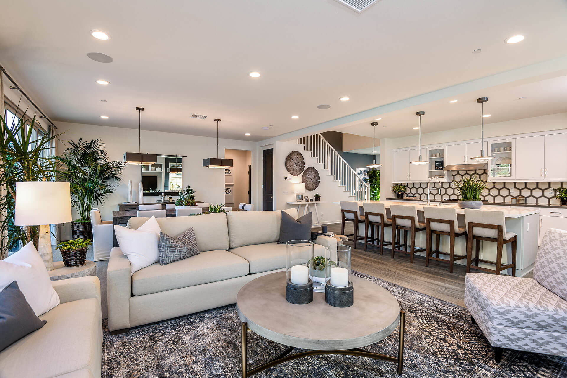 Avery at the Grove | Pictured: Model Home Great Room | New Homes in Santa Ana, CA