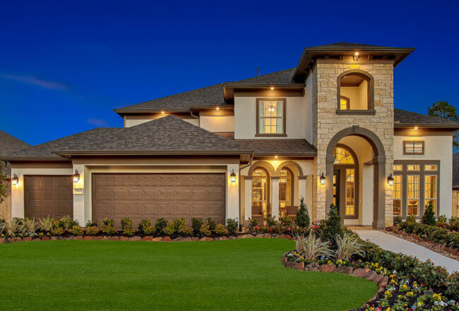 Exterior - Bevington Model Home| 3,981 SQ FT | 4 Bedrooms | 4.5 Bathrooms | 3 Car Garage | 2 Stories | Available at Alden Woods in Cypress, Texas