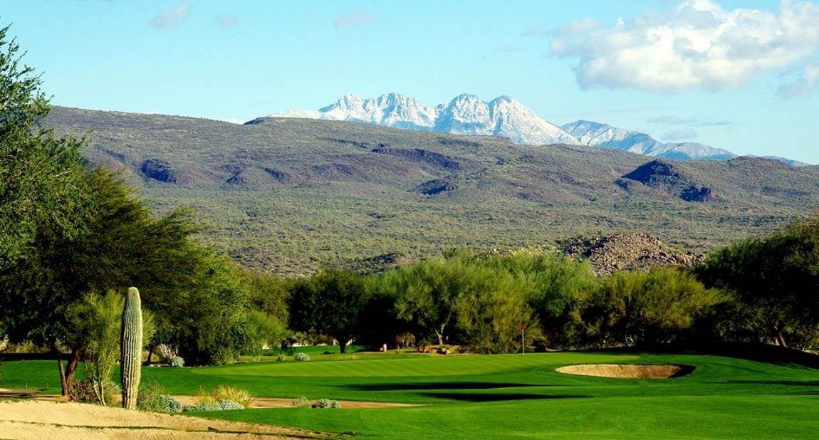 Mountain Views from the golf course at Blue Sky at Tonto Verde