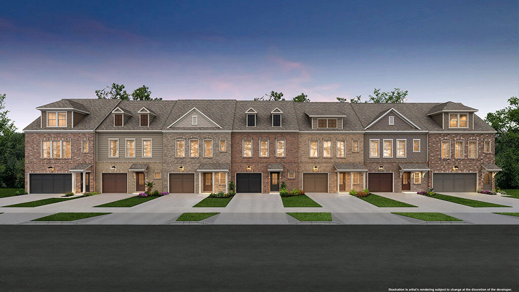 Click image to explore Creekview Townhomes | Image: Exterior rendering of the townhomes